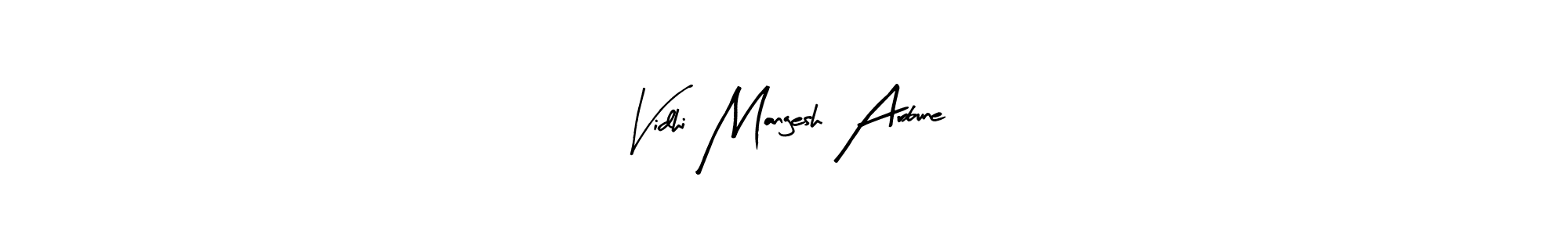 Make a beautiful signature design for name Vidhi Mangesh Arbune. With this signature (Arty Signature) style, you can create a handwritten signature for free. Vidhi Mangesh Arbune signature style 8 images and pictures png