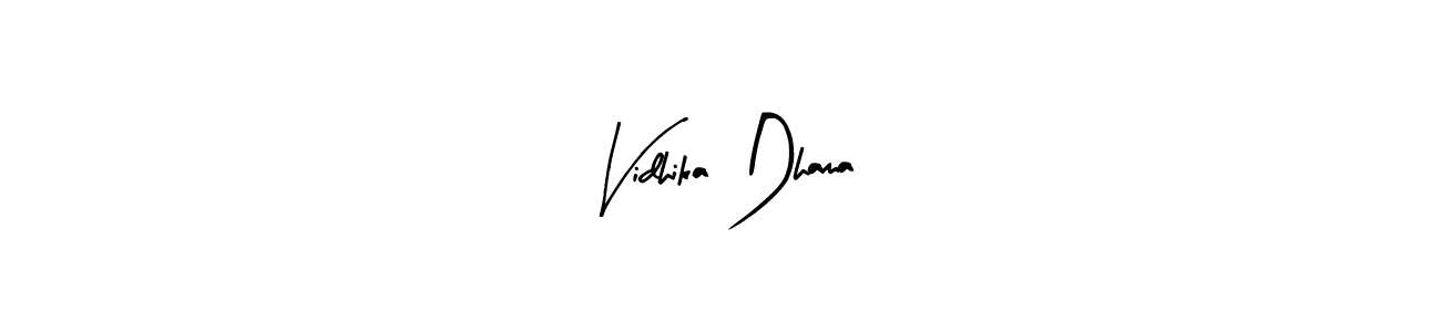 Vidhika Dhama stylish signature style. Best Handwritten Sign (Arty Signature) for my name. Handwritten Signature Collection Ideas for my name Vidhika Dhama. Vidhika Dhama signature style 8 images and pictures png