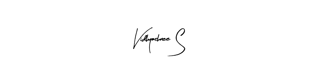 This is the best signature style for the Vidhyashree S name. Also you like these signature font (Arty Signature). Mix name signature. Vidhyashree S signature style 8 images and pictures png