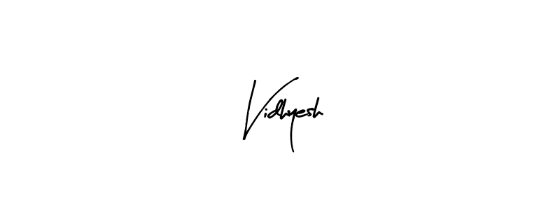 Use a signature maker to create a handwritten signature online. With this signature software, you can design (Arty Signature) your own signature for name Vidhyesh. Vidhyesh signature style 8 images and pictures png