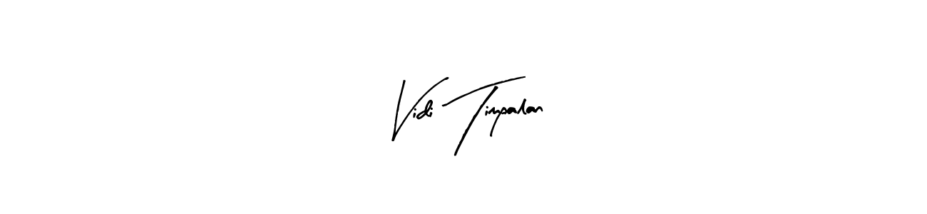 Arty Signature is a professional signature style that is perfect for those who want to add a touch of class to their signature. It is also a great choice for those who want to make their signature more unique. Get Vidi Timpalan name to fancy signature for free. Vidi Timpalan signature style 8 images and pictures png