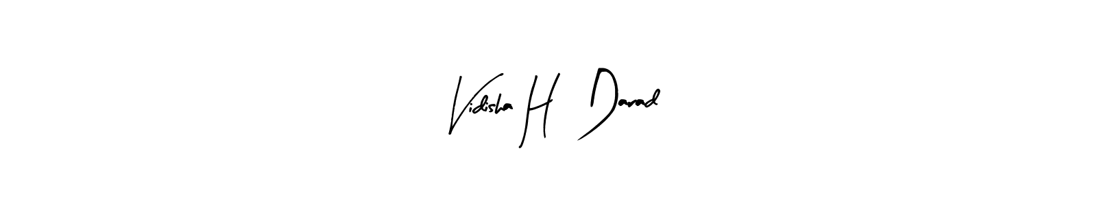 You can use this online signature creator to create a handwritten signature for the name Vidisha H  Darad. This is the best online autograph maker. Vidisha H  Darad signature style 8 images and pictures png