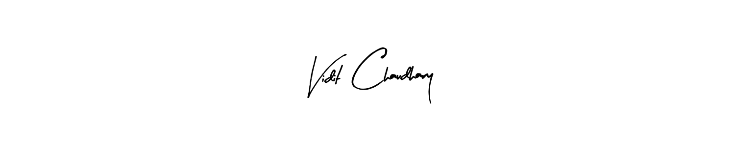 Vidit Chaudhary stylish signature style. Best Handwritten Sign (Arty Signature) for my name. Handwritten Signature Collection Ideas for my name Vidit Chaudhary. Vidit Chaudhary signature style 8 images and pictures png