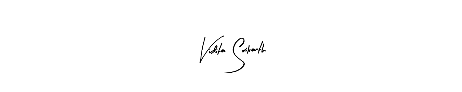 Make a short Vidita Srikanth signature style. Manage your documents anywhere anytime using Arty Signature. Create and add eSignatures, submit forms, share and send files easily. Vidita Srikanth signature style 8 images and pictures png