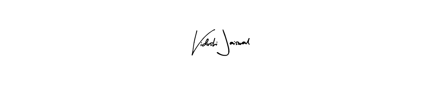 The best way (Arty Signature) to make a short signature is to pick only two or three words in your name. The name Vidushi Jaiswal include a total of six letters. For converting this name. Vidushi Jaiswal signature style 8 images and pictures png