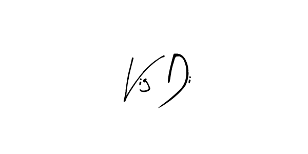 How to make Vig Di name signature. Use Arty Signature style for creating short signs online. This is the latest handwritten sign. Vig Di signature style 8 images and pictures png