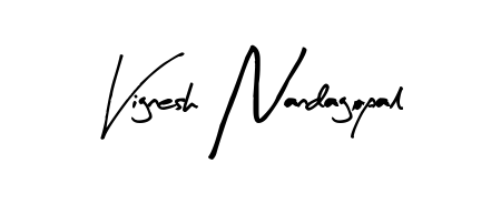 Create your official email sign-off with Vignesh Nandagopal name in Arty Signature style. Crisp, clean, and perfectly legible across all screens. Vignesh Nandagopal signature style 8 images and pictures png