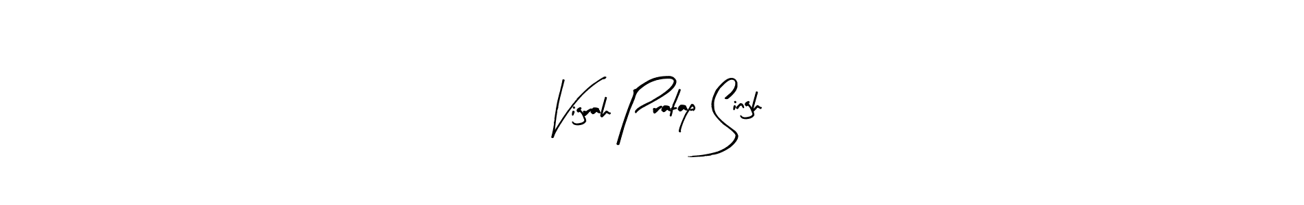 How to make Vigrah Pratap Singh name signature. Use Arty Signature style for creating short signs online. This is the latest handwritten sign. Vigrah Pratap Singh signature style 8 images and pictures png