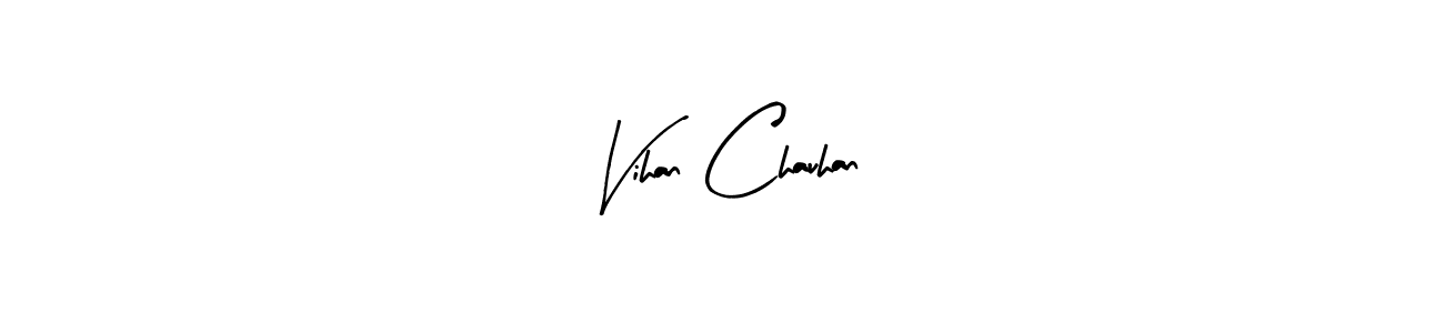 Similarly Arty Signature is the best handwritten signature design. Signature creator online .You can use it as an online autograph creator for name Vihan Chauhan. Vihan Chauhan signature style 8 images and pictures png