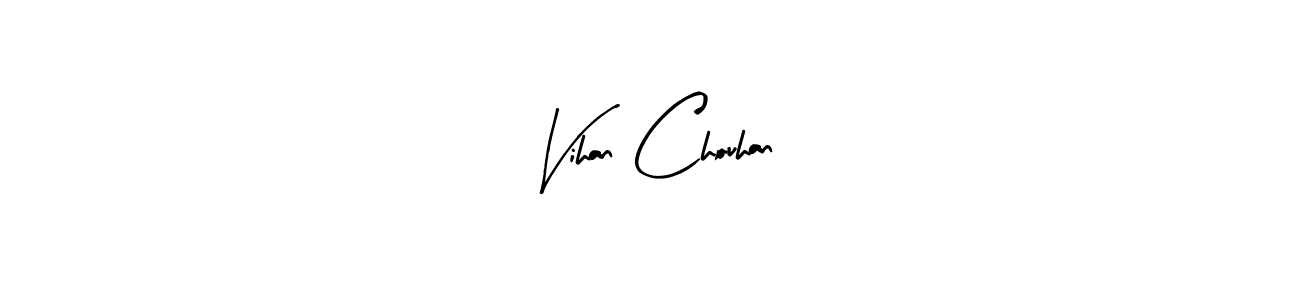 if you are searching for the best signature style for your name Vihan Chouhan. so please give up your signature search. here we have designed multiple signature styles  using Arty Signature. Vihan Chouhan signature style 8 images and pictures png