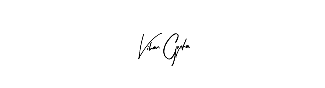 Similarly Arty Signature is the best handwritten signature design. Signature creator online .You can use it as an online autograph creator for name Vihan Gupta. Vihan Gupta signature style 8 images and pictures png