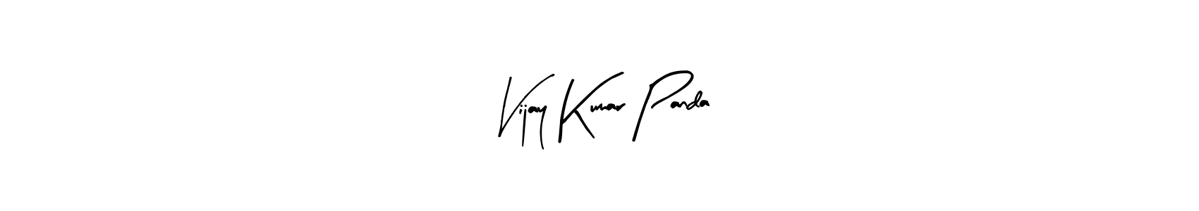The best way (Arty Signature) to make a short signature is to pick only two or three words in your name. The name Vijay Kumar Panda include a total of six letters. For converting this name. Vijay Kumar Panda signature style 8 images and pictures png
