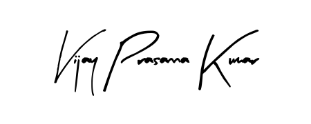 Download transparent PNG signature for name Vijay Prasanna Kumar styled with Arty Signature font. Ready to paste directly into PDF and Word agreements. Vijay Prasanna Kumar signature style 8 images and pictures png