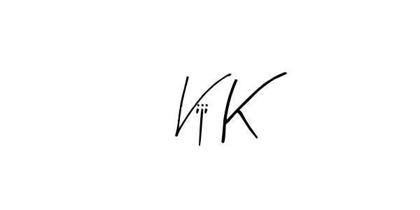 if you are searching for the best signature style for your name Viji K. so please give up your signature search. here we have designed multiple signature styles  using Arty Signature. Viji K signature style 8 images and pictures png