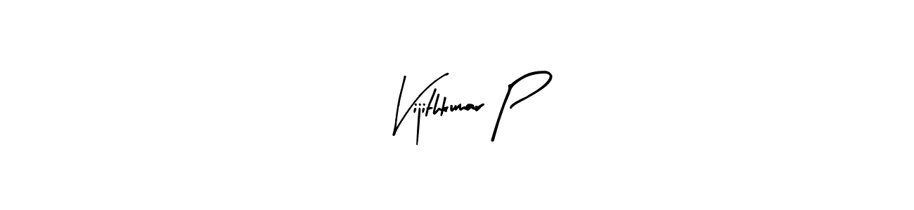 Similarly Arty Signature is the best handwritten signature design. Signature creator online .You can use it as an online autograph creator for name Vijithkumar P. Vijithkumar P signature style 8 images and pictures png