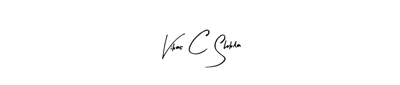 How to make Vikas C Shukla name signature. Use Arty Signature style for creating short signs online. This is the latest handwritten sign. Vikas C Shukla signature style 8 images and pictures png