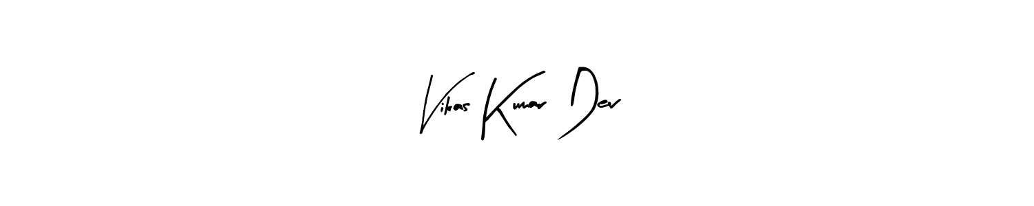 How to make Vikas Kumar Dev name signature. Use Arty Signature style for creating short signs online. This is the latest handwritten sign. Vikas Kumar Dev signature style 8 images and pictures png