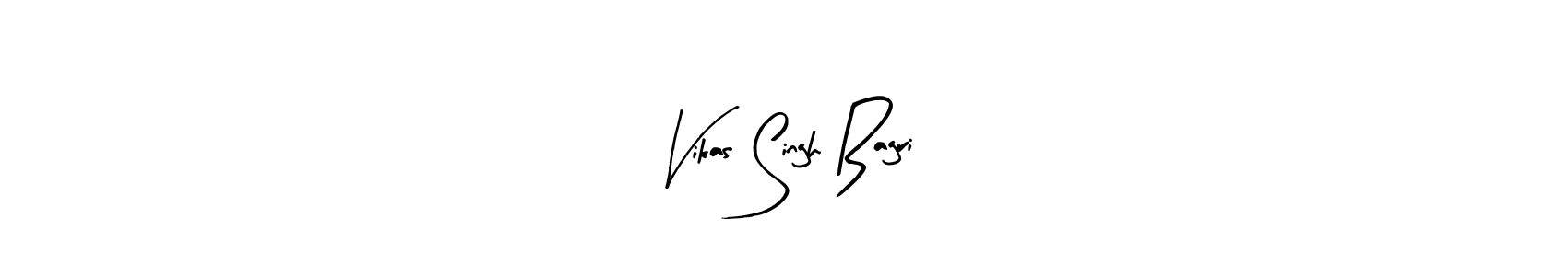 How to make Vikas Singh Bagri name signature. Use Arty Signature style for creating short signs online. This is the latest handwritten sign. Vikas Singh Bagri signature style 8 images and pictures png