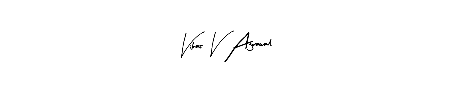 Use a signature maker to create a handwritten signature online. With this signature software, you can design (Arty Signature) your own signature for name Vikas V Agrawal. Vikas V Agrawal signature style 8 images and pictures png