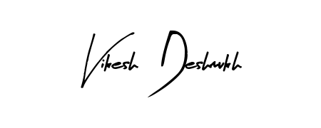 A modern signature idea for name Vikesh Deshmukh using Arty Signature font. Clean strokes and elegant curves make it stand out instantly. Vikesh Deshmukh signature style 8 images and pictures png