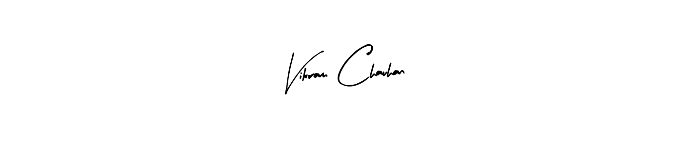 Use a signature maker to create a handwritten signature online. With this signature software, you can design (Arty Signature) your own signature for name Vikram Chauhan. Vikram Chauhan signature style 8 images and pictures png