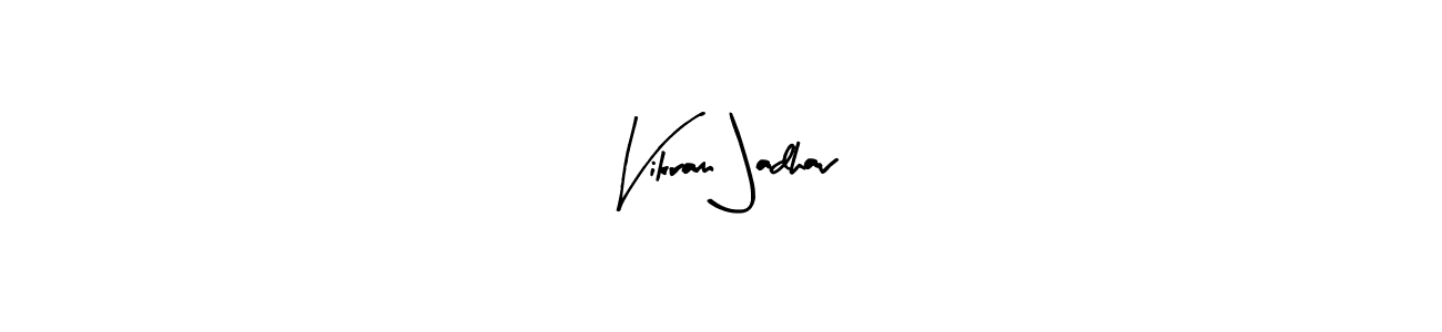 Similarly Arty Signature is the best handwritten signature design. Signature creator online .You can use it as an online autograph creator for name Vikram Jadhav. Vikram Jadhav signature style 8 images and pictures png