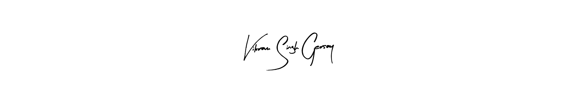 You can use this online signature creator to create a handwritten signature for the name Vikram Singh Gersay. This is the best online autograph maker. Vikram Singh Gersay signature style 8 images and pictures png