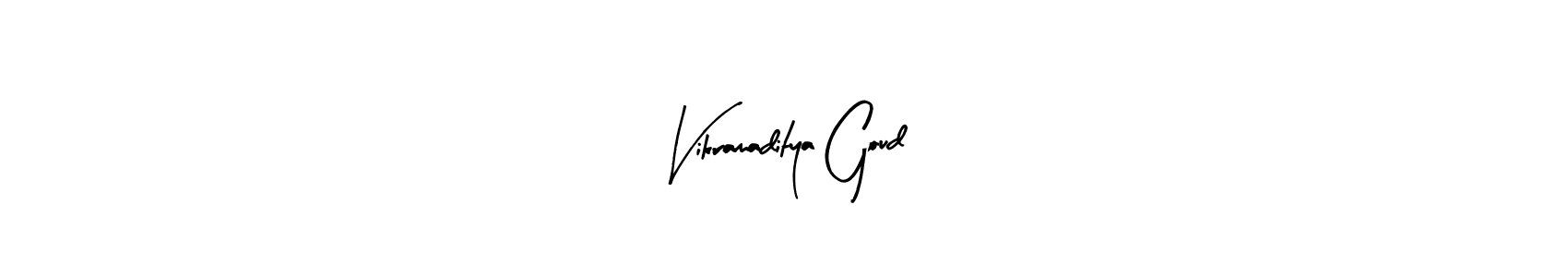 Also we have Vikramaditya Goud name is the best signature style. Create professional handwritten signature collection using Arty Signature autograph style. Vikramaditya Goud signature style 8 images and pictures png