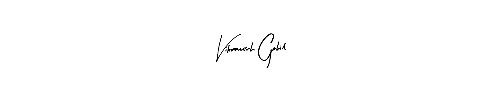 This is the best signature style for the Vikramsinh Gohil name. Also you like these signature font (Arty Signature). Mix name signature. Vikramsinh Gohil signature style 8 images and pictures png