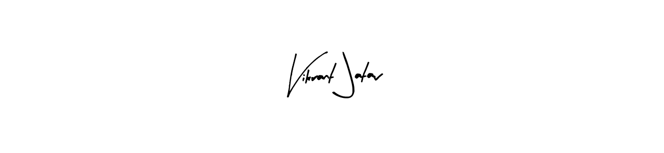 How to make Vikrant Jatav name signature. Use Arty Signature style for creating short signs online. This is the latest handwritten sign. Vikrant Jatav signature style 8 images and pictures png