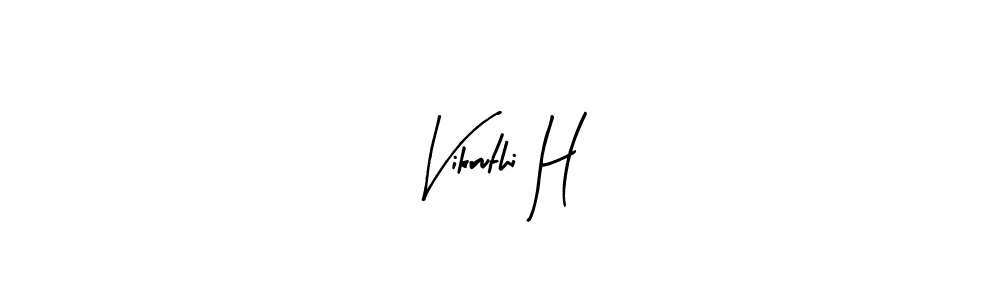 You can use this online signature creator to create a handwritten signature for the name Vikruthi H. This is the best online autograph maker. Vikruthi H signature style 8 images and pictures png