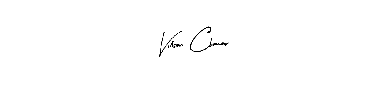 if you are searching for the best signature style for your name Vilsan Chamar. so please give up your signature search. here we have designed multiple signature styles  using Arty Signature. Vilsan Chamar signature style 8 images and pictures png