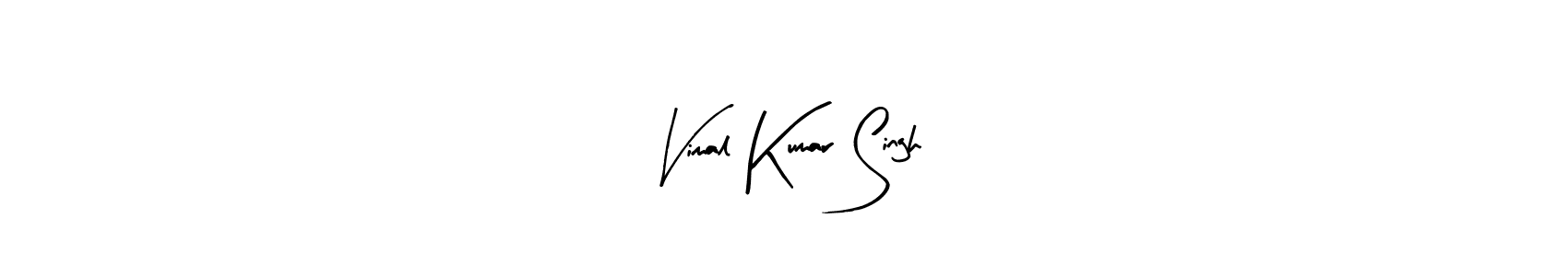Create a beautiful signature design for name Vimal Kumar Singh. With this signature (Arty Signature) fonts, you can make a handwritten signature for free. Vimal Kumar Singh signature style 8 images and pictures png
