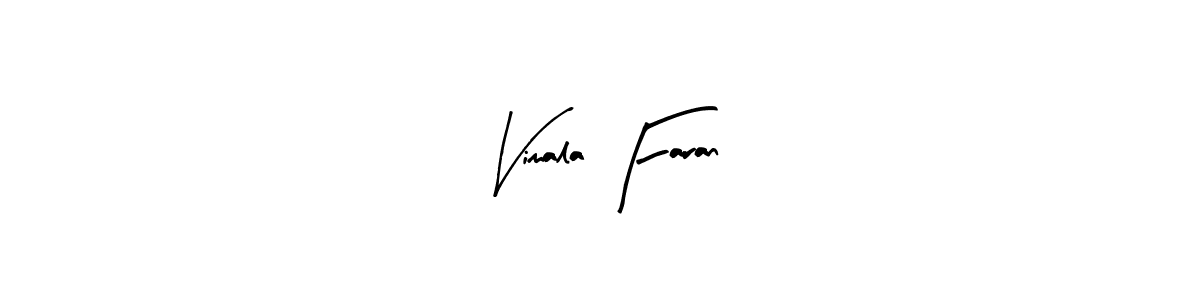 Create a beautiful signature design for name Vimala Faran. With this signature (Arty Signature) fonts, you can make a handwritten signature for free. Vimala Faran signature style 8 images and pictures png