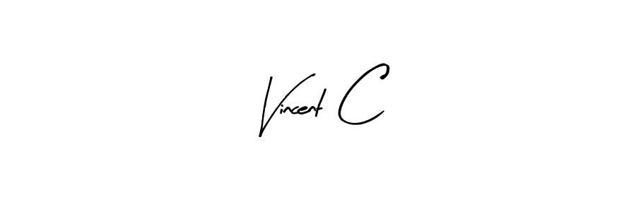 Vincent C stylish signature style. Best Handwritten Sign (Arty Signature) for my name. Handwritten Signature Collection Ideas for my name Vincent C. Vincent C signature style 8 images and pictures png
