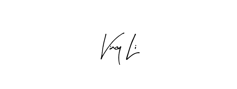 Make a beautiful signature design for name Vincy Li. With this signature (Arty Signature) style, you can create a handwritten signature for free. Vincy Li signature style 8 images and pictures png