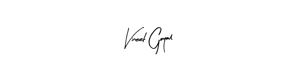 Create a beautiful signature design for name Vineet Goyal. With this signature (Arty Signature) fonts, you can make a handwritten signature for free. Vineet Goyal signature style 8 images and pictures png