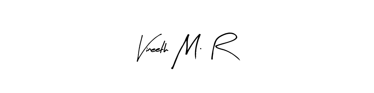 How to make Vineeth M. R signature? Arty Signature is a professional autograph style. Create handwritten signature for Vineeth M. R name. Vineeth M. R signature style 8 images and pictures png