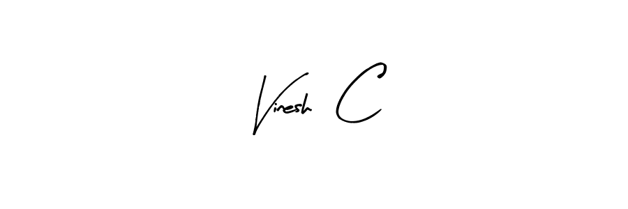 How to make Vinesh  C name signature. Use Arty Signature style for creating short signs online. This is the latest handwritten sign. Vinesh  C signature style 8 images and pictures png