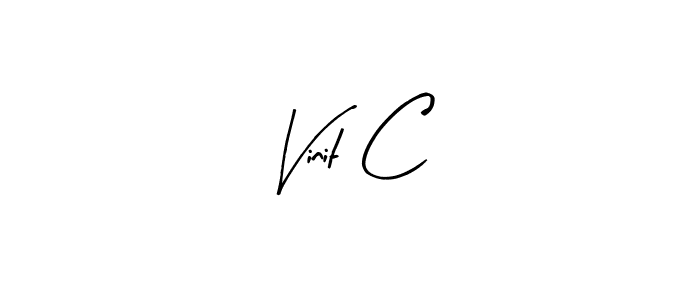 Use a signature maker to create a handwritten signature online. With this signature software, you can design (Arty Signature) your own signature for name Vinit C. Vinit C signature style 8 images and pictures png