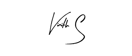 Make your name Vinith S memorable on every contract using Arty Signature autograph style. Instant transparent background export available. Vinith S signature style 8 images and pictures png