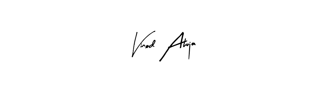 How to make Vinod Ahuja name signature. Use Arty Signature style for creating short signs online. This is the latest handwritten sign. Vinod Ahuja signature style 8 images and pictures png