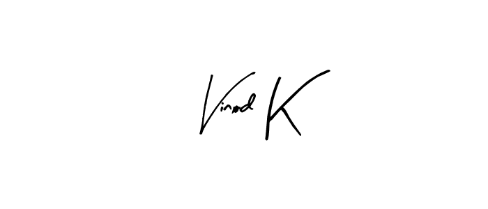 Design your own signature with our free online signature maker. With this signature software, you can create a handwritten (Arty Signature) signature for name Vinod K. Vinod K signature style 8 images and pictures png