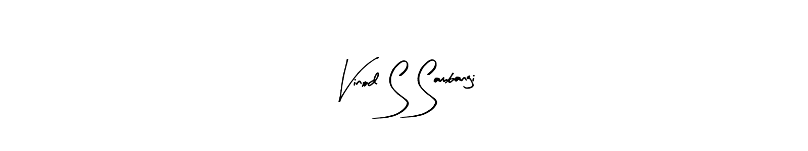 How to make Vinod S Sambangi name signature. Use Arty Signature style for creating short signs online. This is the latest handwritten sign. Vinod S Sambangi signature style 8 images and pictures png