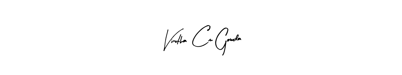 Similarly Arty Signature is the best handwritten signature design. Signature creator online .You can use it as an online autograph creator for name Vinutha Cm Gowda. Vinutha Cm Gowda signature style 8 images and pictures png