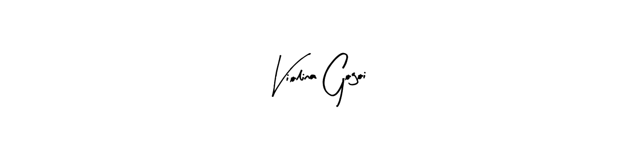The best way (Arty Signature) to make a short signature is to pick only two or three words in your name. The name Violina Gogoi include a total of six letters. For converting this name. Violina Gogoi signature style 8 images and pictures png