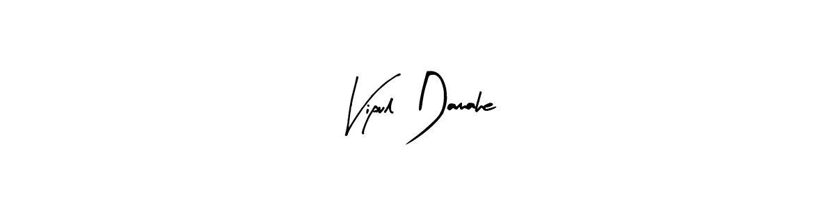 Also You can easily find your signature by using the search form. We will create Vipul Damahe name handwritten signature images for you free of cost using Arty Signature sign style. Vipul Damahe signature style 8 images and pictures png