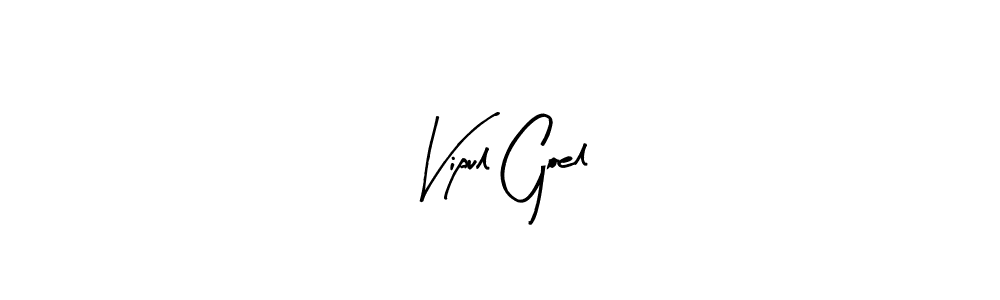 Arty Signature is a professional signature style that is perfect for those who want to add a touch of class to their signature. It is also a great choice for those who want to make their signature more unique. Get Vipul Goel name to fancy signature for free. Vipul Goel signature style 8 images and pictures png