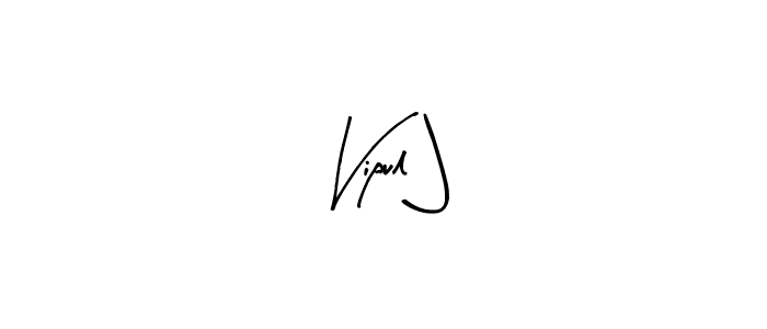How to make Vipul J signature? Arty Signature is a professional autograph style. Create handwritten signature for Vipul J name. Vipul J signature style 8 images and pictures png