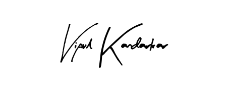 Design your own signature with our free online signature maker. With this signature software, you can create a handwritten (Arty Signature) signature for name Vipul Kandarkar. Vipul Kandarkar signature style 8 images and pictures png